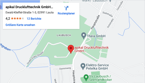 apikal Drucklufttechnik GmbH, Zweigniederlassung Sachsen Map Image